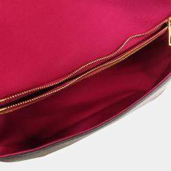 Pre Owned Louis Vuitton Fuchsia Brown Monogram Canvas Diane PM Shoulder Bag
