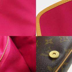 Pre Owned Louis Vuitton Fuchsia Brown Monogram Canvas Diane PM Shoulder Bag