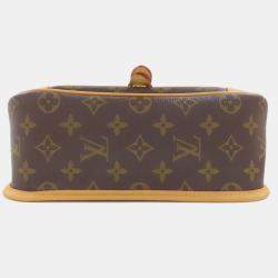 Pre Owned Louis Vuitton Fuchsia Brown Monogram Canvas Diane PM Shoulder Bag