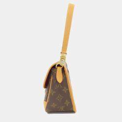 Pre Owned Louis Vuitton Fuchsia Brown Monogram Canvas Diane PM Shoulder Bag