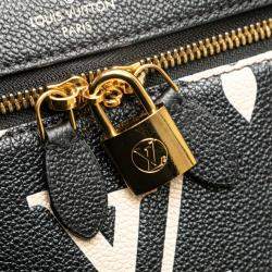 Louis Vuitton Noir Beige Monogram Empreinte Leather Vanity PM Shoulder Bag