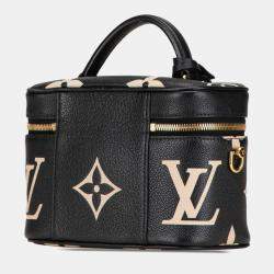 Louis Vuitton Noir Beige Monogram Empreinte Leather Vanity PM Shoulder Bag