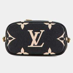 Louis Vuitton Noir Beige Monogram Empreinte Leather Vanity PM Shoulder Bag