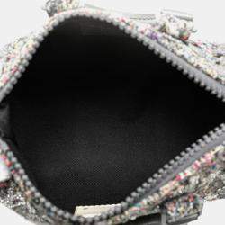 Pre Owned Louis Vuitton Grey Leather Felt Keepall XS Shoulder Bag