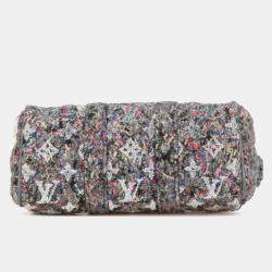 Pre Owned Louis Vuitton Grey Leather Felt Keepall XS Shoulder Bag