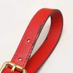 Pre Owned Louis Vuitton Red Monogram Canvas Flower Tote