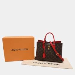 Pre Owned Louis Vuitton Red Monogram Canvas Flower Tote