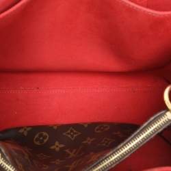 Pre Owned Louis Vuitton Red Monogram Canvas Flower Tote
