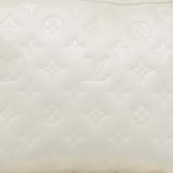 Louis Vuitton Cream Monogram Embossed Leather Coussin PM Bag