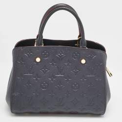 Pre Owned Louis Vuitton Marine Rogue Monogram Empreinte Leather Montaigne BB Bag