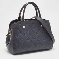 Pre Owned Louis Vuitton Marine Rogue Monogram Empreinte Leather Montaigne BB Bag