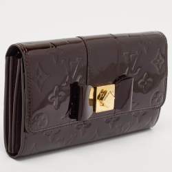 Louis Vuitton Amarante Monogram Vernis Sarah Noeud Wallet