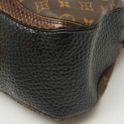 Louis Vuitton Ostrich, Snakeskin Trim and Monogram Canvas Waltz Oskar Bag