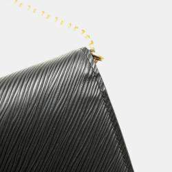 Louis Vuitton Black Epi Twist Belt Chain Wallet Bag