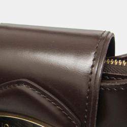 Pre Owned Louis Vuitton Brown Damier Sistine MM Shoulder Bag