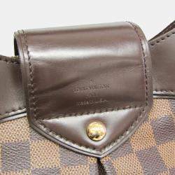 Pre Owned Louis Vuitton Brown Damier Sistine MM Shoulder Bag
