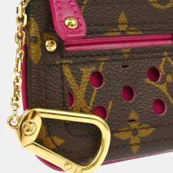 Louis Vuitton Brown/Pink Monogram Perforated Canvas Coin Purse Bag