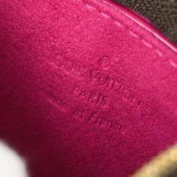 Louis Vuitton Brown/Pink Monogram Perforated Canvas Coin Purse Bag