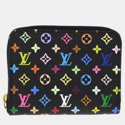 Louis Vuitton Black Multicolor Zippy Coin Purse Wallet