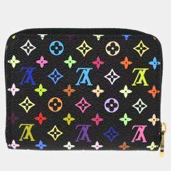 Louis Vuitton Black Multicolor Zippy Coin Purse Wallet