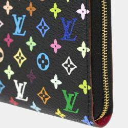 Louis Vuitton Black Multicolor Zippy Coin Purse Wallet