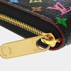 Louis Vuitton Black Multicolor Zippy Coin Purse Wallet
