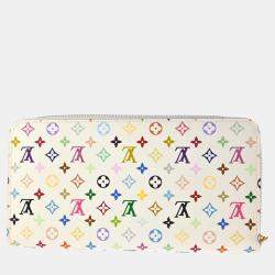 Louis Vuitton White Multicolor Zippy Wallet