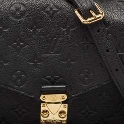 Pre Owned Louis Vuitton Black Monogram Empreinte Pochette Metis Bag
