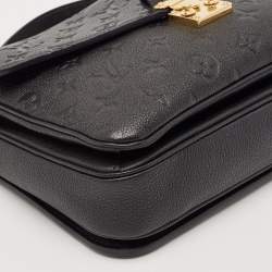 Pre Owned Louis Vuitton Black Monogram Empreinte Pochette Metis Bag