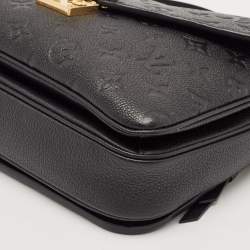 Pre Owned Louis Vuitton Black Monogram Empreinte Pochette Metis Bag