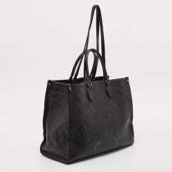 Pre Owned حقيبة لوي فيتون اونتيغو جلد مطبوع مونوغرامي أسود متوسطة