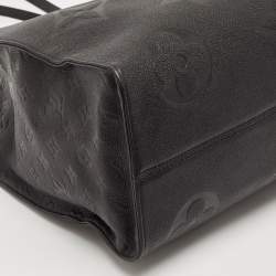 Pre Owned حقيبة لوي فيتون اونتيغو جلد مطبوع مونوغرامي أسود متوسطة