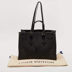 Pre Owned حقيبة لوي فيتون اونتيغو جلد مطبوع مونوغرامي أسود متوسطة