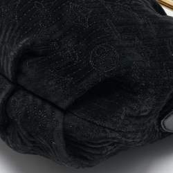 مملوكة مسبقًا Louis Vuitton Black Monogram Suede and Patent Leather Limited Edition Motard Afterdark Bag