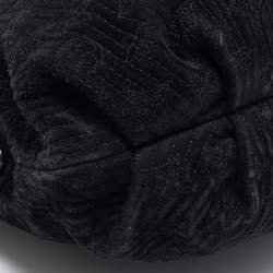 مملوكة مسبقًا Louis Vuitton Black Monogram Suede and Patent Leather Limited Edition Motard Afterdark Bag