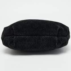 مملوكة مسبقًا Louis Vuitton Black Monogram Suede and Patent Leather Limited Edition Motard Afterdark Bag