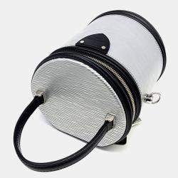 Pre Owned Louis Vuitton Black Silver Leather Epi Cannes bag