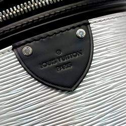 Pre Owned Louis Vuitton Black Silver Leather Epi Cannes bag