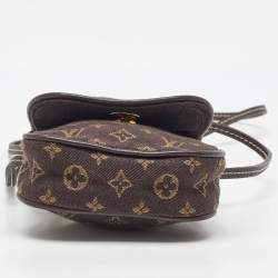 Pre Owned Louis Vuitton Monogram Mini Lin Canvas Pochette Cancun Bag