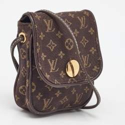 Pre Owned Louis Vuitton Monogram Mini Lin Canvas Pochette Cancun Bag