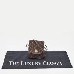 Pre Owned Louis Vuitton Monogram Mini Lin Canvas Pochette Cancun Bag