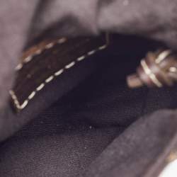 Pre Owned Louis Vuitton Monogram Mini Lin Canvas Pochette Cancun Bag