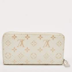 Louis Vuitton White/Gold Monogram Python Zippy Wallet