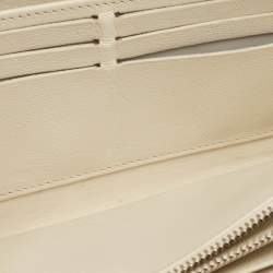 Louis Vuitton White/Gold Monogram Python Zippy Wallet