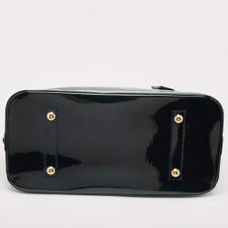 Pre Owned Louis Vuitton Blue Nuit Monogram Vernis Alma GM Bag