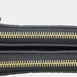 Louis Vuitton Noir Monogram Empreinte Leather Pochette Double Zip Shoulder Bag