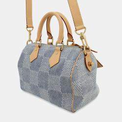 Louis Vuitton Blue Damier Denim Speedy Bandouliere 25 Handbag