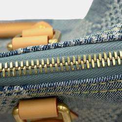 Louis Vuitton Blue Damier Denim Speedy Bandouliere 25 Handbag