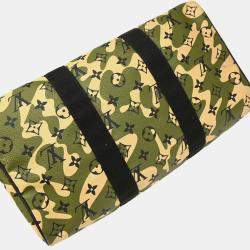 Pre Owned Louis Vuitton Green Monogram Camouflage Speedy 35 Handbag