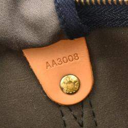 Pre Owned Louis Vuitton Green Monogram Camouflage Speedy 35 Handbag